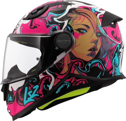 LS2, Integral-Motorradhelm für Kinder KID CYBERG Matt Purple Cyan, S