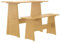 Xichuzi Esstisch, Esszimmertisch, Baumkantentisch, Dining Tables, Esszimmermöbel, Küchentisch, mit Bank Honigbraun Massivholz Kiefer
