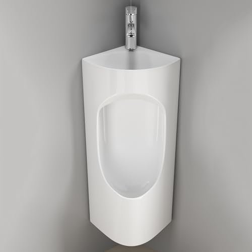 Urinoir Homme, Urinoir d'angle avec Lavabo Et Robinet, Urinoirs de Garage, Urinoir for Hommes Anti-DéVersement, for Toilettes Publiques à Domicile/HôTel/éCole