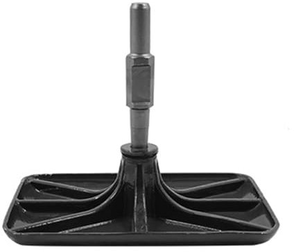 YiAndeli Jack Hammer Compactor Plate, Steel Tamper Shank Rammer Plate Snoring Table with Handle for Ground, Builder Landscaper Gardeners Silver,1