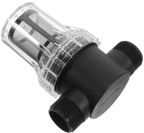 Angoily Außenfilter 1 Zoll mit 80 Mesh, Nylon PC Schwarz, Wiederverwendbar | Vorfilter Gartenpumpe 1 Zoll, Schützt Geräte, Entfernt Partikel, für Wassertanks und Bewässerung