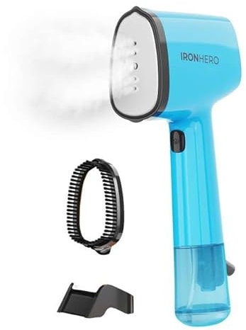 Cecotec Ferro da Stiro Verticale IronHero V-1500 Essential Blue, Potenza 1500 W, Vapore Continuo 25g/min, Riscaldamento Rapido, Disinfetta, Pulisce e Cura i Tuoi Capi, Suola Rivestita in Ceramica