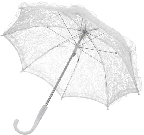 BESPORTBLE Regenschirm aus Spitze Regenschirm winddicht klare Regenschirme für Hochzeiten UV hochzeitsschirm hochzeitsregenschirm weißer regenschirm hochzeit hochzeitsdekoration Spitzenschirm