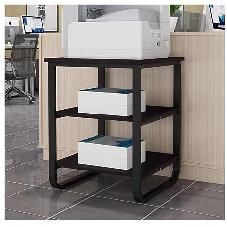 Druckerständer Desktop-Ständer für Drucker 4 Ebenen Desktop Multifunktions-Drucker Kopierer Scanner Regal Ständer Rack für Zuhause und Büro Weiß oder Schwarz Druckerregal