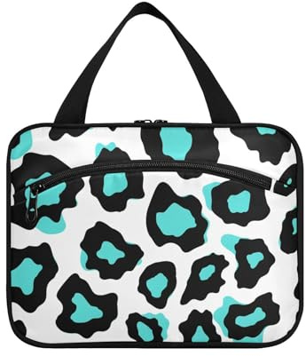 miaozhen Vleopard Spots hanging large capacity travel cosmetic with hook, designer fashion for travelers porta cosmeticos mujer para cartera L, Vleopard spots, Modern