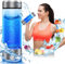 Roylvan Botella de Agua Hidrogenada, Botella con Filtrado de Agua Vidrio sin BPA, 450ml Generador Portátil de Agua de Hidrógeno Rica para Deporte, Hogar, Oficina, Viajes y Bebida Diaria