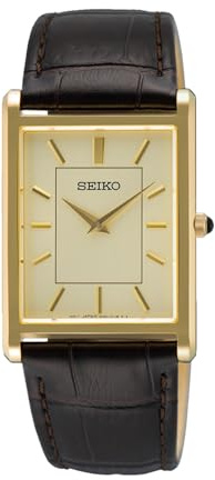 Seiko Herren Analog Uhr mit Leder Armband SWR106P1