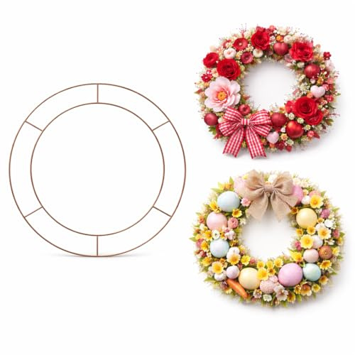 Amerise 20 Pack 12-Inch Wreath Rings, DIY Metal Wire Wreath Frame for Wreath Making Supplies, Durable Wire Frames for Holiday - Christmas, Valentine’s, Easter & Seasonal Door Decor