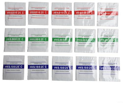 Zilimontt Unit Compatible Calibration Solution Powder 401 686 918 Buffer for Ph Tester Electro to ± 001 Ph at 25°C Preeasured Packets Meter with All Accurate(15pcs)