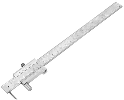 Blaihild Pied à Coulisse en Acier Inoxydable, Outil de Mesure 0-200 Mm avec échelle Gravée et Traceur, Portable pour la Mesure du Bois, du Plastique et du Fer