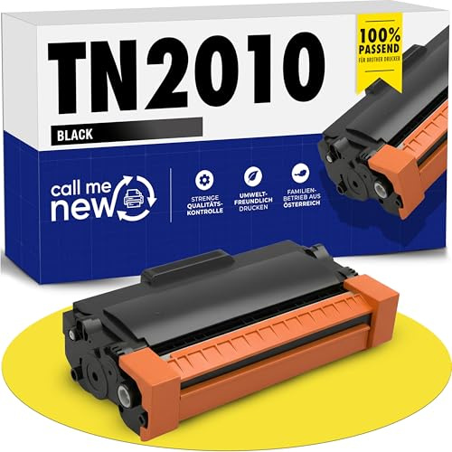 Callmenew TN2010 Toner Schwarz - kompatibel mit Brother TN2010 Toner (TN 2010, Brother TN 2010) - 1000 Seiten, Smart-Chip, passend für DCP-7055 DCP-7055W HL-2130 HL-2132 - 1er Pack