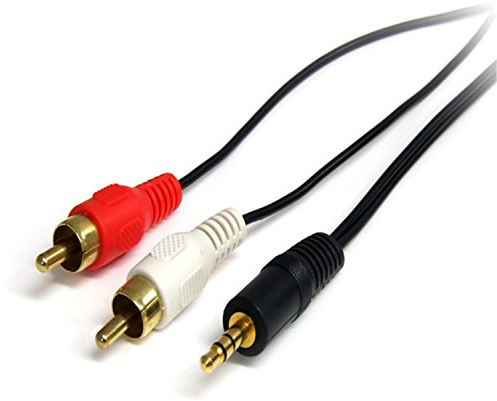 StarTech.com 3.5mm to RCA Cable - 6 ft / 1.8m - RCA Audio Cable - Headphone to RCA Cable - Audio to RCA Cable (MU6MMRCA)