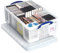 Really Useful 50L Plastic Storage Box W710xD440xH230mm Clear KING50C