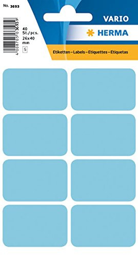 Herma ETIKET 3693 25X40MM 40ST Blauw Selbstklebendes Etikett 40 Stück(e)