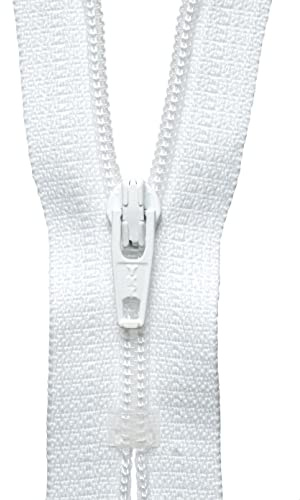 YKK Coil Zip, No. 501 White, 51 cm Length