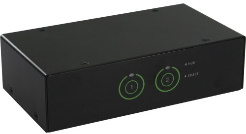InLine 61622I KVM Desktop Switch mit Audio (2-Fach, DVI-I, USB 3.0 Hub)