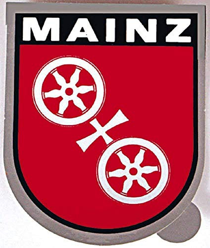 HSK PVC-Aufkleber - Mainz Wappen - 301582 - Rot, ca. 6,5 x 8 cm