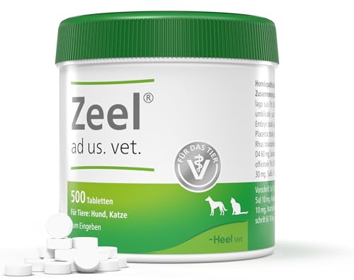 Zeel ad us. Vet. 500 Tabletten, Natürliches Tierarzneimittel | Unterstützung für langfristige Beweglichkeit, für Hunde & Katzen, Made in Germany