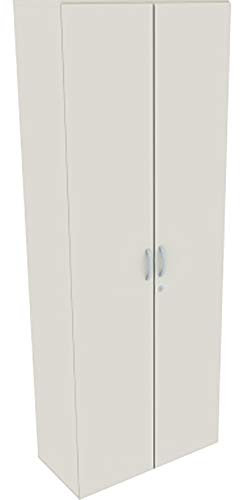 Gera Möbel Schranksystem Flex Flügeltürenschrank, Drehtürenschrank, Holzdekor, weiß/weiß, 80 x 42 x 216 cm