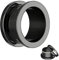 Treuheld® Titan Flesh Tunnel 4mm - Schwarz - reines G23 Titanium - Schraubverschluss mit Gewinde - Damen und Herren Ohr Plug zum Schrauben