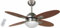 Bastilipo - Ventilatore da soffitto con telecomando, 60W, diametro 105 cm, Bastilipo Bermeo nichel