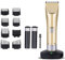 Jian Ya Na Clippers de pelo profesional para hombres y bebés, 2 baterías recargables, 8 peines de carga kit de muelle principal del peluquero Oro