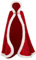 YJZQ Noël Cape hiver Chaud À Capuche Halloween Noël Cosplay Costume père noël Déguisement fête Capuchon Femme Vintage Manteau Rouge sans manche Veste Robe Peluche