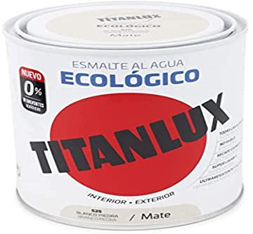 Titanlux - Esmalte eco, Mate blanco piedra, 750ML (ref. 02T052534)