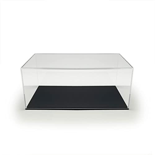 LOBOTEC Acryl Vitrine für Modellautos im Maßstab 1:18, mit individueller Gravur, glänzender hochwertiger Schaukasten Handarbeit aus Acrylglas, Plexiglas Box für Sammlerstücke, glänzende Bodenplatte