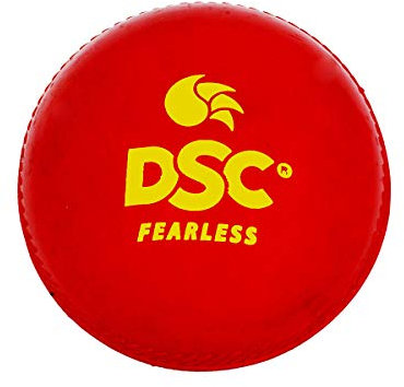 DSC Synthetic Wobble Leather Cricket Ball (Red)| Water Proofed Leather Ball | Suitable for Practice Game | Tournament Game Cork
