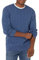 Amazon Essentials Herren Baumwoll-Pullover mit Rundhalsausschnitt und Zopfmuster, Blau Heide, M