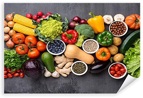 Postereck - 2838 - Gemüse, Kochen Küche Gesund Vegan Ernährung Bunt - Wandposter Fotoposter Bilder Wandbild Wandbilder - Poster - 3:2-30,0 cm x 20,0 cm
