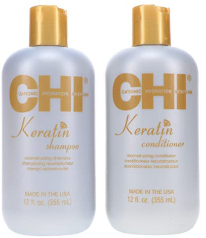 CHI Keratin Gold Treatment Kit, 2 x 355ml - Nährend und reparierend für trockenes und beschädigtes Haar