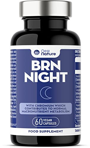 BRN Night Keto - Powerful Night time Complex - with Chromium to Support Blood Glucose Levels Overnight - 60 Vegan Capsules (60 Capsules)