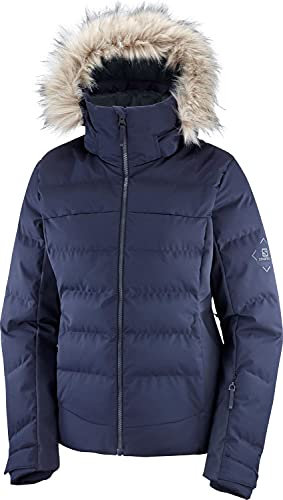 Salomon Damen Ski-Jacke, STORMCOZY JACKET W, Polyamid/Polyester, Blau (Night Sky), Größe: L, LC1381600