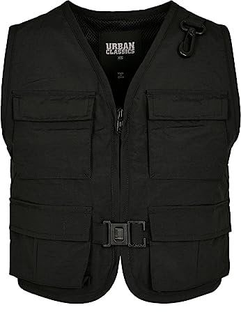 Urban Classics Ladies Short Tactical Vest, Gilet, Nero, L