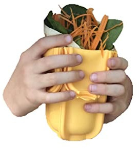 Sunshine Wrap'd Reusable Silicone Lunch Burrito Flatbread Holder Container - Alternative to Beeswax Wraps and Cling Wrap
