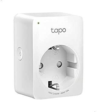 TP-Link Tapo Smart Wifi Plug, Diseño compacto, No se requiere Hub, Compatible con Google Home/Amazon Alexa, Control remoto, (Tapo P100), Blanco