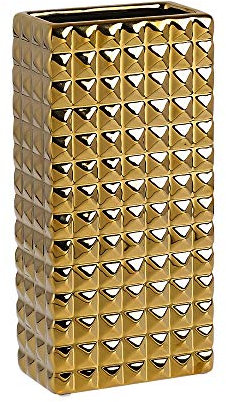 Gold Vase Keramik Vasen Blumenvase Deko Dekoration