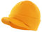 Magracy Unisex Herren Warm Visor Beanie Outdoor Doppelstrickmütze mit Schirm Wintermütze Gr. Einheitsgröße, gelb
