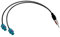 Vecys Adaptador Divisor Dab Enchufe DIN a Enchufe Doble Fakra Z Antena Radio Automóvil Cable Divisor Enchufe Fakra Z a Enchufe DIN a Cable RG174 15.35in 39cm para Antena Radio Automóvil Am/FM Dab