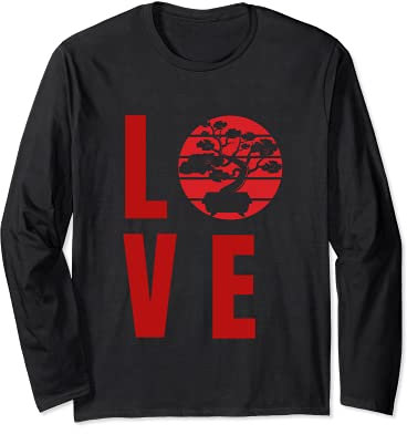 Liebe chinesische Ulme Bonsai Baum japanische Gartenarbeit Langarmshirt