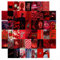 50-teiliges Weihnachten Wand-Collage-Set ästhetisches Bild Wand Collagen Set Album-Cover Retro 80er-Jahre ästhetische Poster einzigartige Indie-Raumdekoration Wand-Collagen-Kit für Raumdekoration(rot)