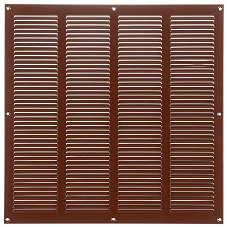 Steinberg14 Marron 400x400mm Rejilla de Ventilacion con Mosquitera, Metalica