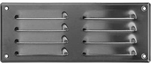 LIRAST 260x105mm / 10x4 inch Metal Ventilation Grille - Stainless Steel Air Vent Cover with Insect Mesh