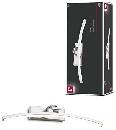 Paulmann 95557 LED Bilderleuchte Bento 400mm incl. 1x8,5 W Warmweiß Nickel gebürstet Bildbeleuchtung Metall Wandlampe 3000 K