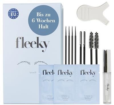 Fleeky Augenbrauen Lifting Set - DIY Brow Lifting Set - Voluminöse & Definierte Augenbrauen - Schonend & Einfach - hält bis zu 4-6 Wochen - Made in EU