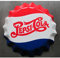 hotrodspirit - Pepsi Cola Capsule Schild, 29 cm, rot, blau, 3D, gewölbt, Deco Bar, USA