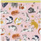 DreamRoots Segeltuch Wasserdicht - Polsterstoff Meterware 160 cm breit - Wasserabweisender Stoff 220 g/m2 600D - Markisenstoff Wasserdicht Meterware Pastel Cats Laufmeter