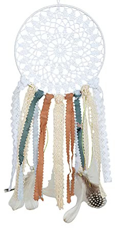 Rainbow Kids Traumfänger kinder | Dreamcatcher aus Baumwolle Kinderzimmer Dekoration für gute Träume groß in 5 angenehmen Farben (Elchilein)